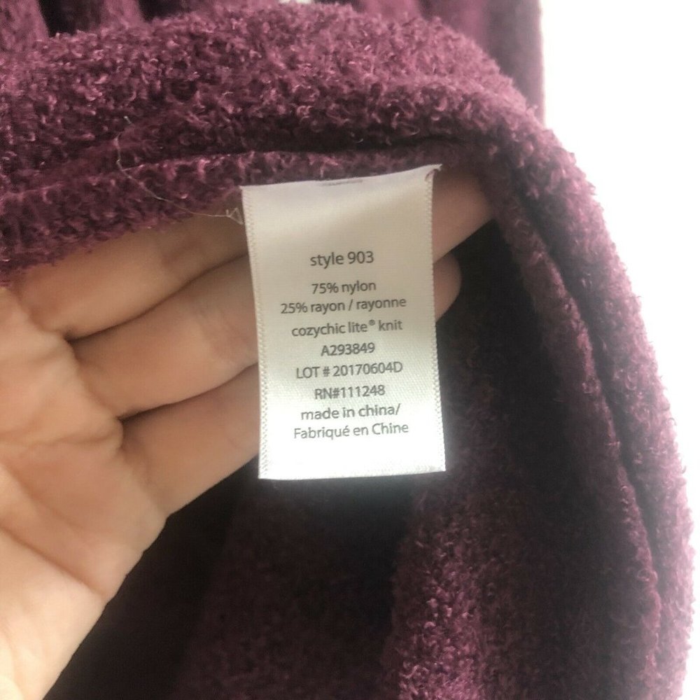 BAREFOOT DREAMS Size S/M Chic Cozy Lite Purple Island Wrap Cardigan - Picture 6 of 7